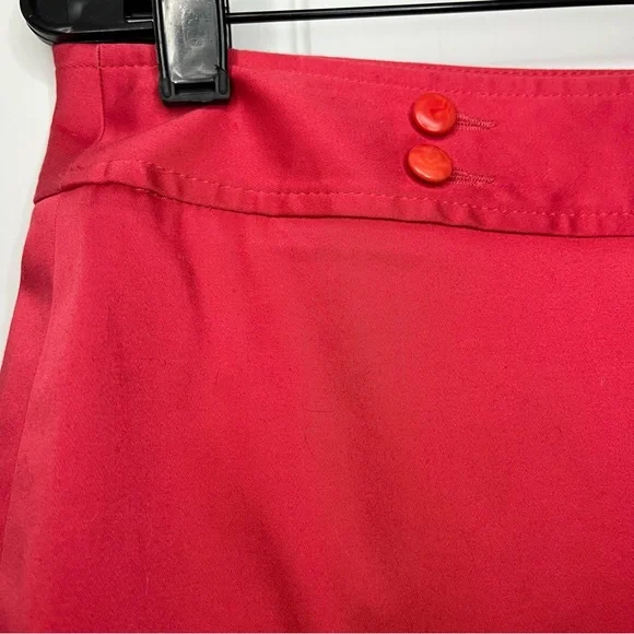 Ann Taylor Red Cotton A-Line Mini Skort for Resort Wear - Picture 3 of 6